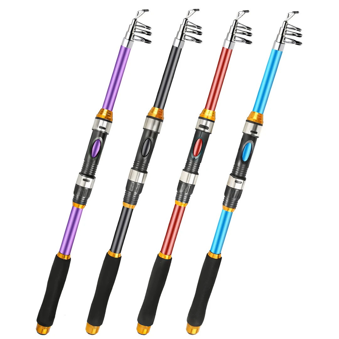 四色路亚竿户外钓鱼杆全水域通用玻璃钢旅行伸缩便捷鱼竿