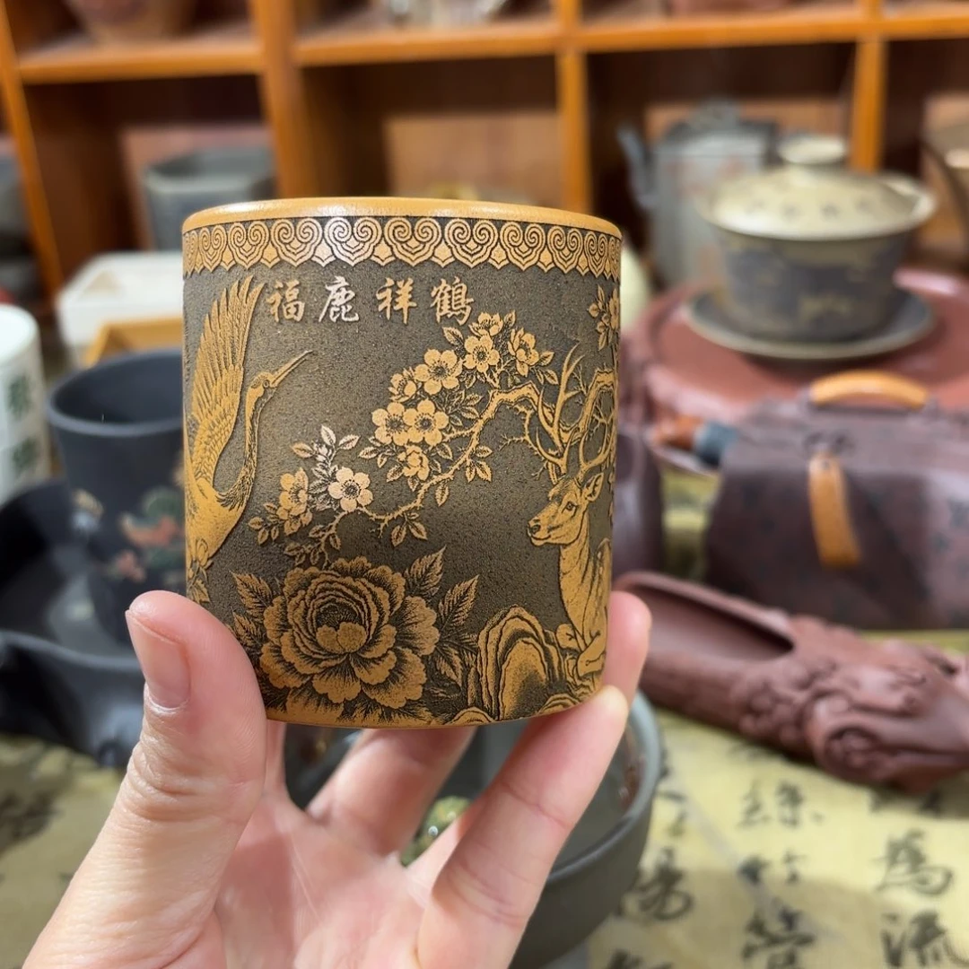 紫砂茶杯宜兴紫砂原矿茶器