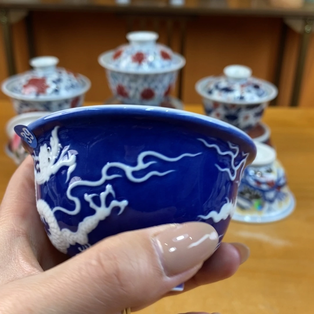 手绘现代茶具非古董