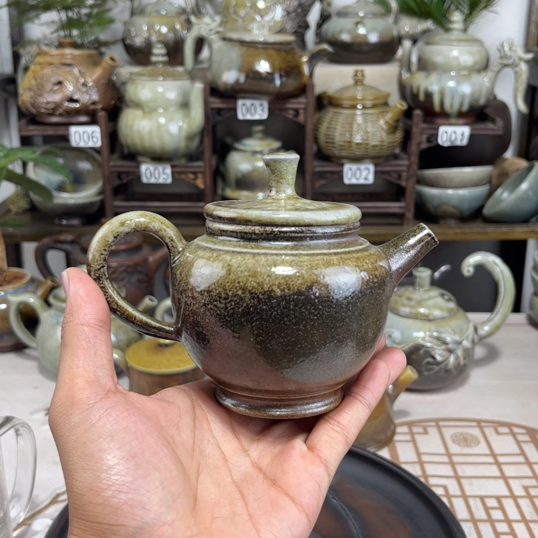 220cc白泥柴烧匏尊壶