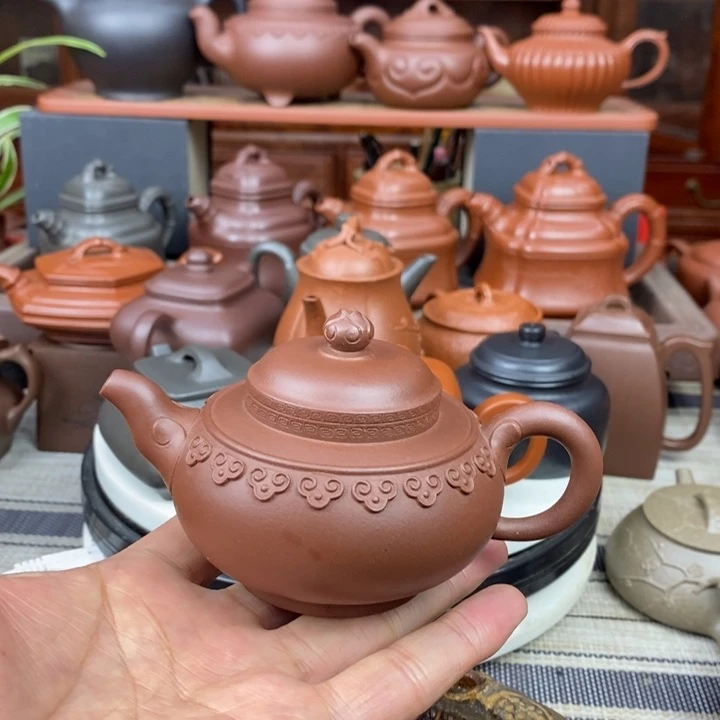 紫砂茶壶云肩如意150CC原矿一厂老底曹青特价