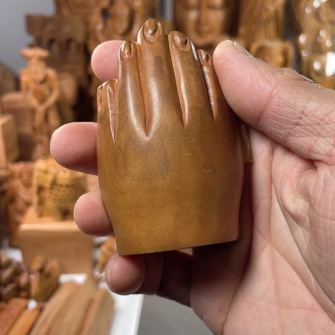 山***雾檀香木无事牌老山檀香老物件