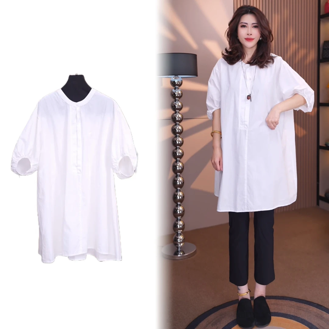 8112#《榜衣》韩版春夏季新款简约风净版纯色休闲风宽松女衬衫显瘦