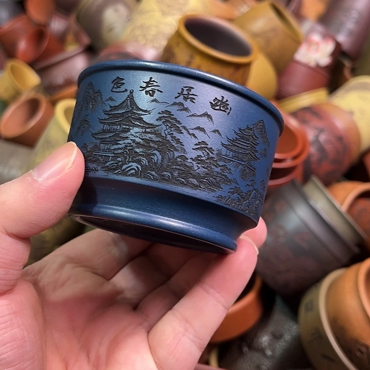 紫砂茶杯全手工紫砂主人杯