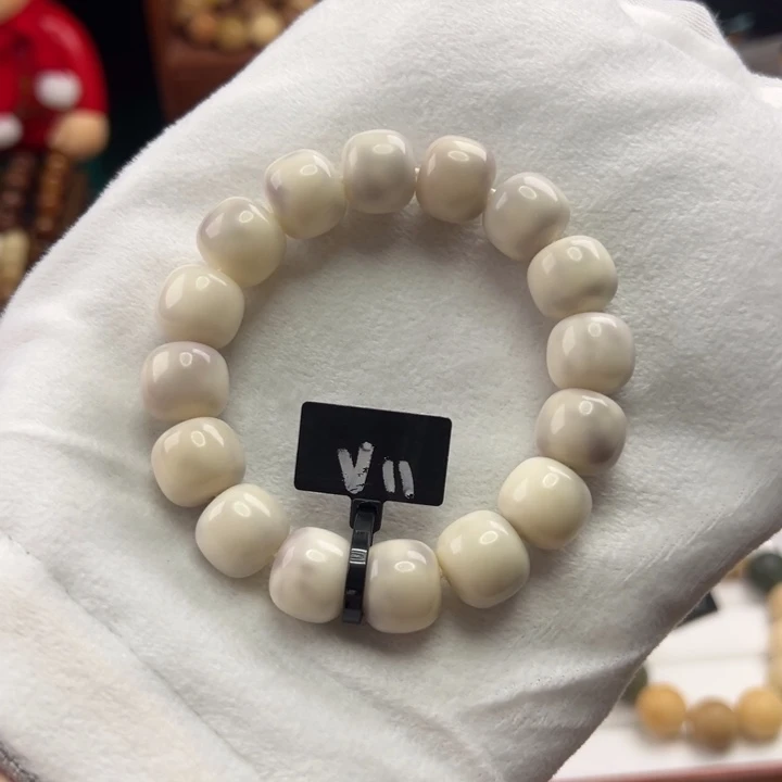 菩提根/象牙果手串卡14桶珠紫霞仙子微瑕11