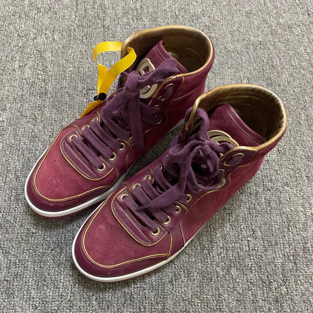 95新 GUCCI/古驰 系带高帮板鞋 36码/12419