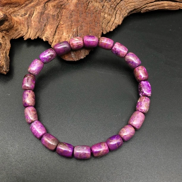 【圣芭黎】天然舒俱来手链桃红桶珠多样性发一DD1905