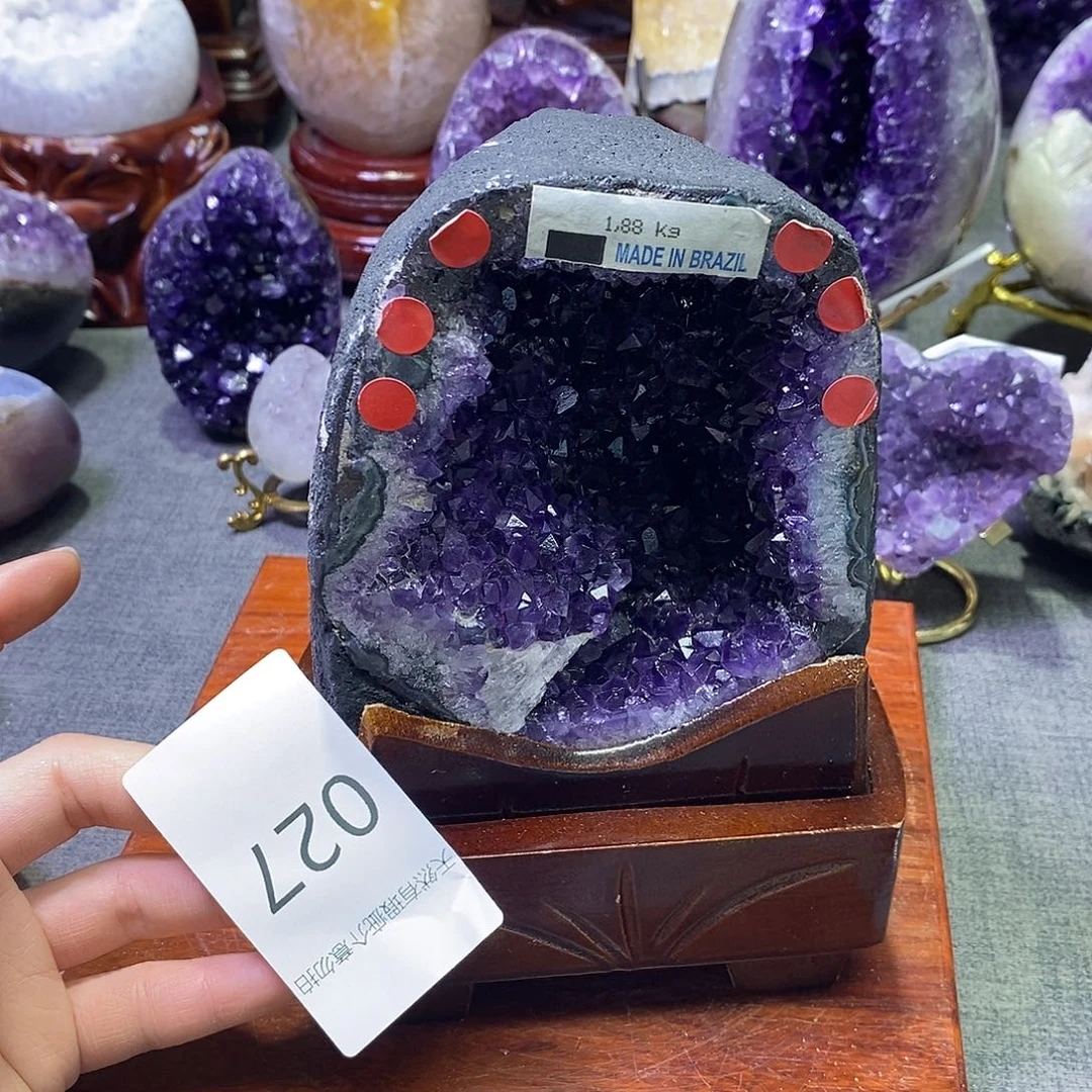 紫晶珠宝半成品未镶嵌