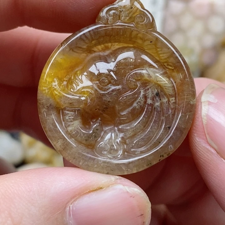 颈饰未镶嵌硅化珊瑚（珊瑚玉）有瑕 小