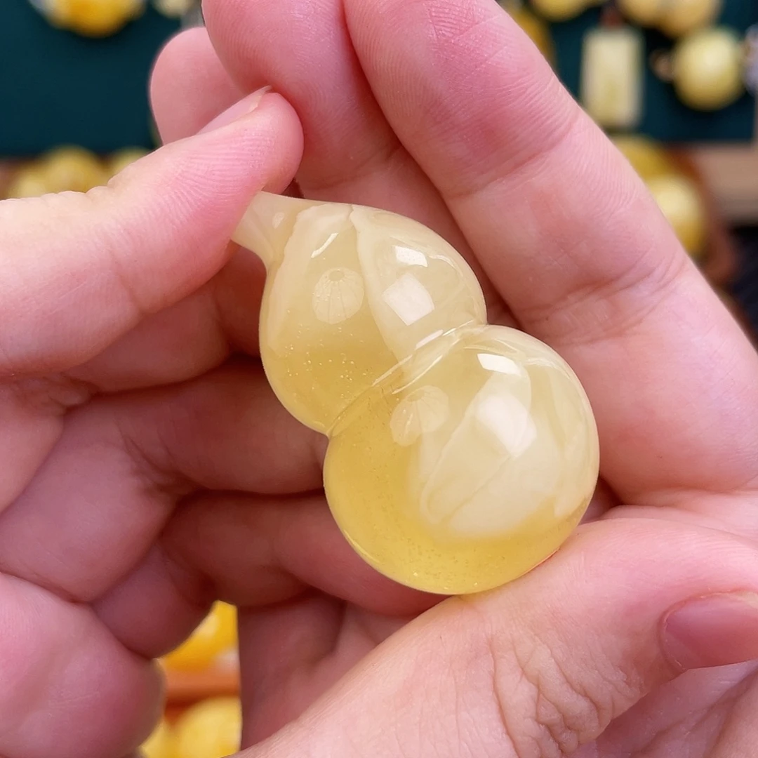 蜜蜡未镶嵌毛衣链蜜蜡