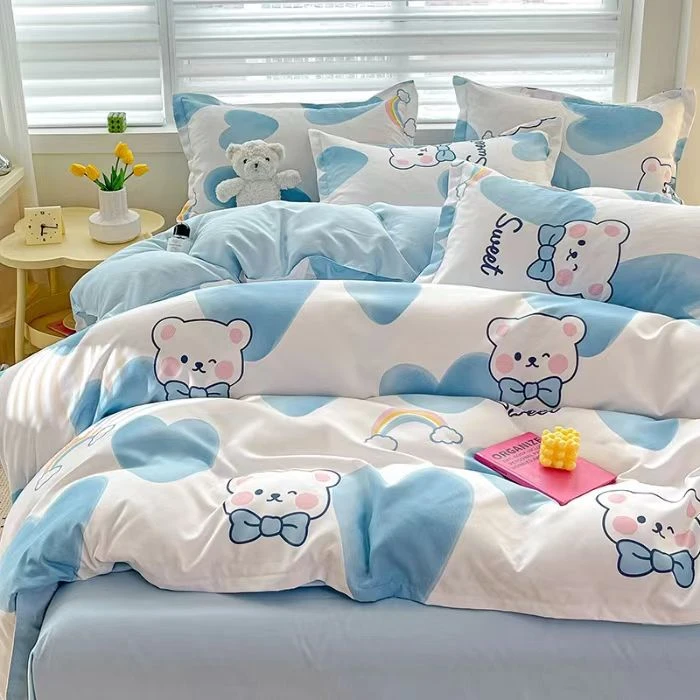 植物羊绒加厚磨毛水洗棉亲肤棉四件套