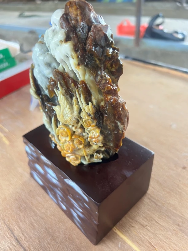 福玉阁出品岫岩蛇纹石花玉