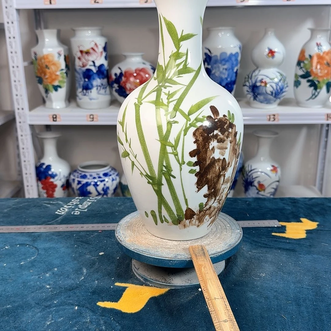 摆件景德镇陶瓷棒竹