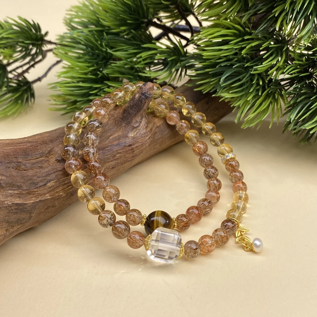 【小北严选】黄水晶DIY多圈手串26-17H48X16【多样性发一件】约5.5mm+