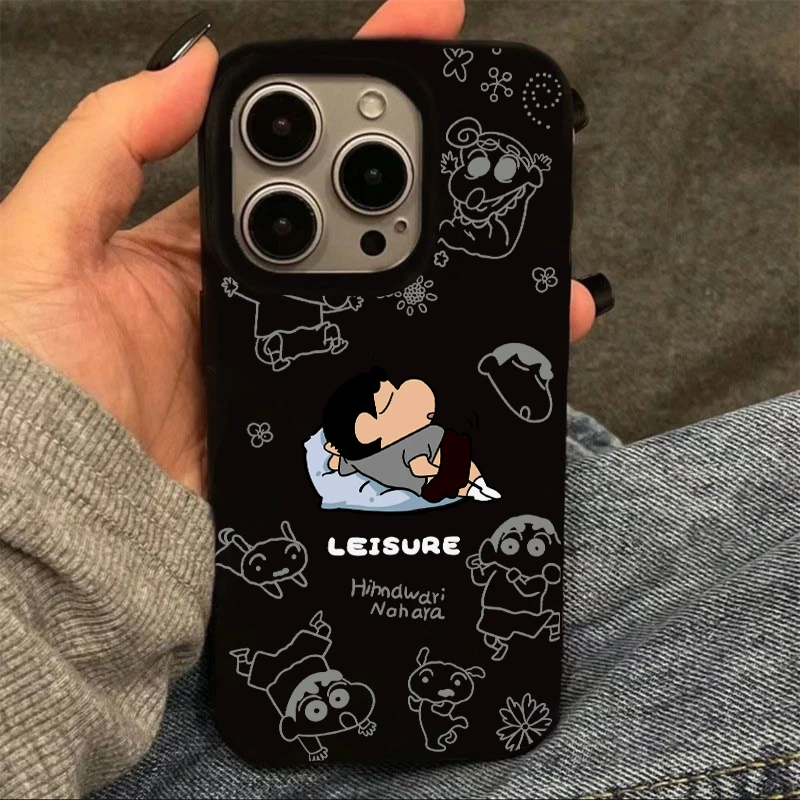 奥菲顿搞怪小新躺着适用iPhone16/15pro苹果12果冻14手机软壳13套