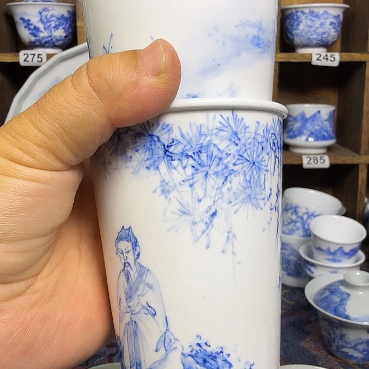 K***l釉下青花瓷器微瑕可乐杯