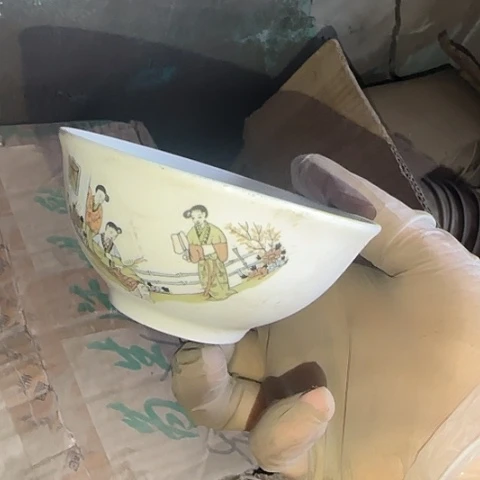 瓷片国营厂库存微瑕10厘米