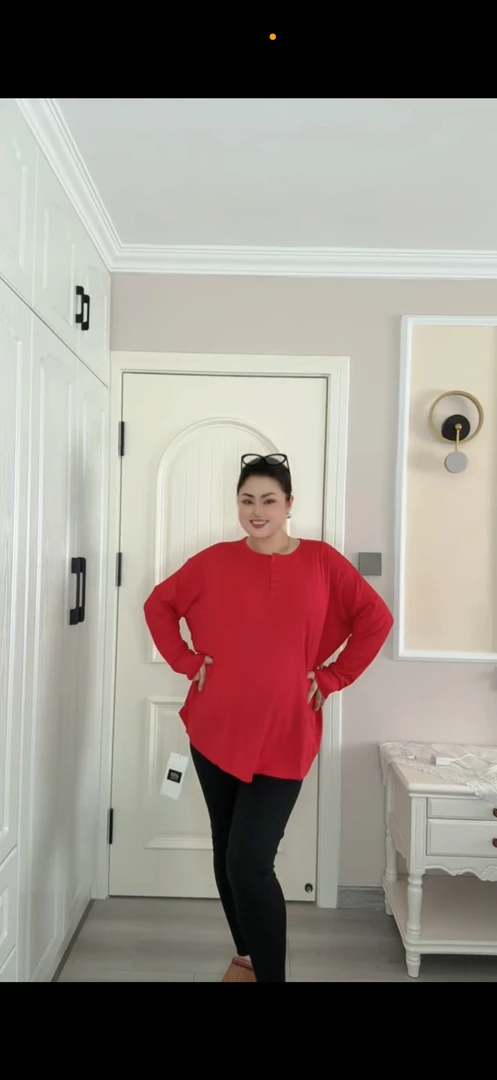 莫代尔一排扣加大加肥打底衫（❌气球❌掉色）