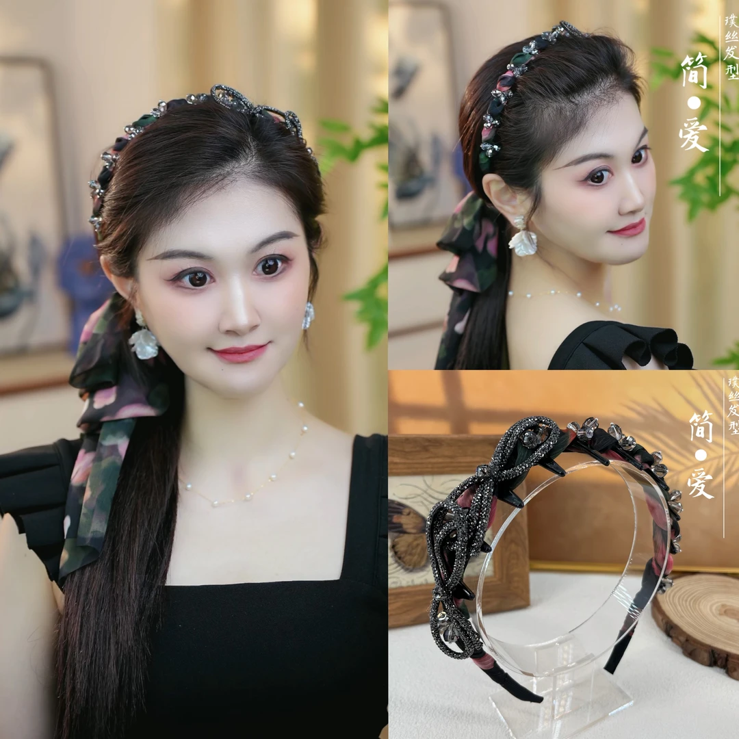 浪漫高级感氛围感蝴蝶结设计感发箍高颅顶压发发卡百搭优雅发饰