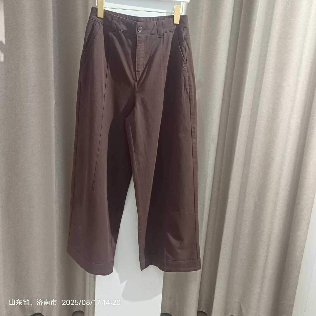 麦寻专柜秋季KCXHS08A高腰透气百搭显瘦阔腿休闲裤