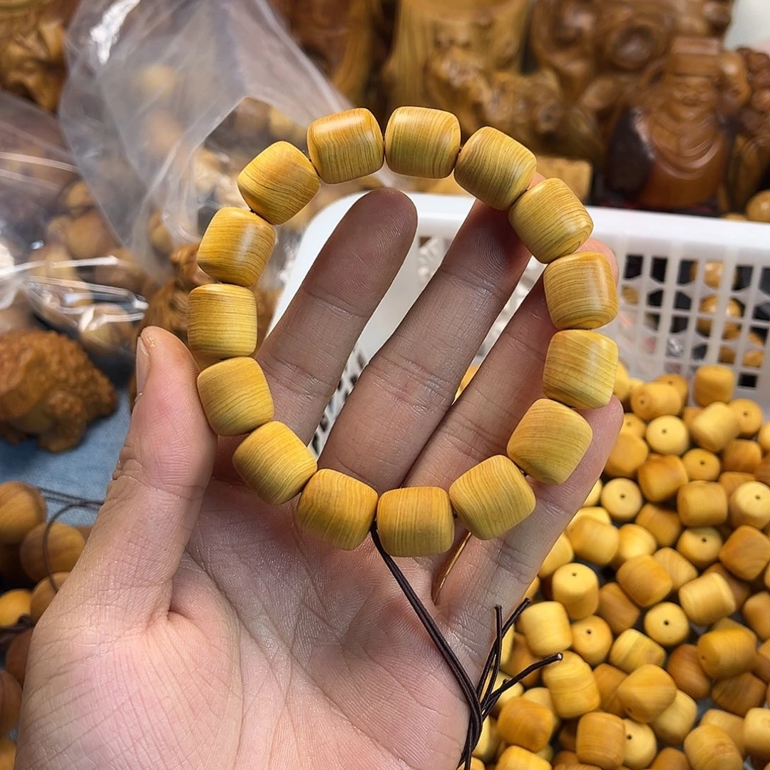 手串/手链柏木（崖柏）15桶珠鸡油黄太行