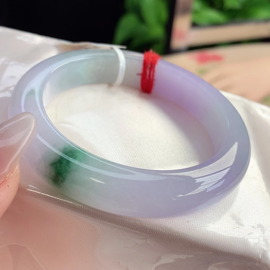 未镶嵌手镯翡翠天然A货翡翠55-56马卡龙色系 细细腻19号