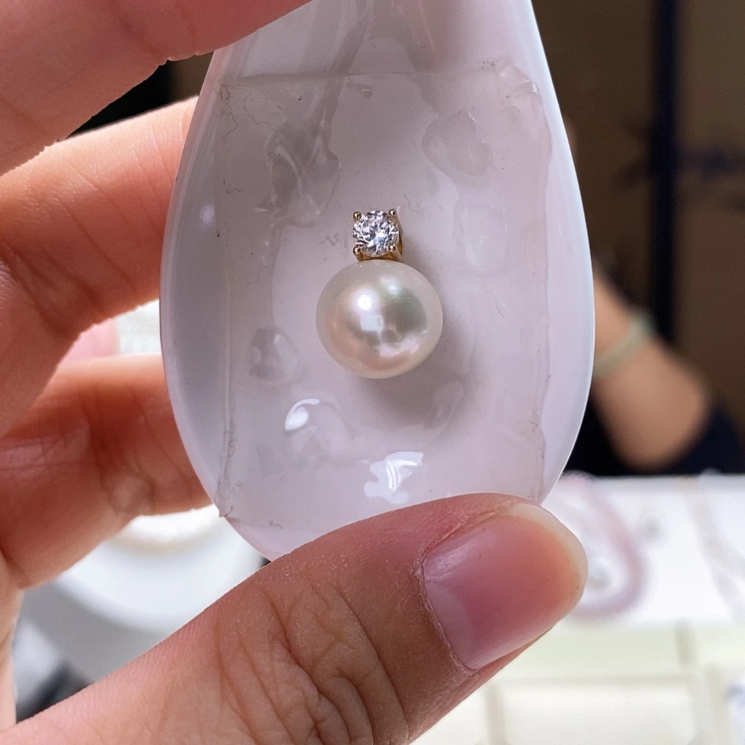 吊坠(赠链)银S925镶嵌淡水珍珠微瑕
