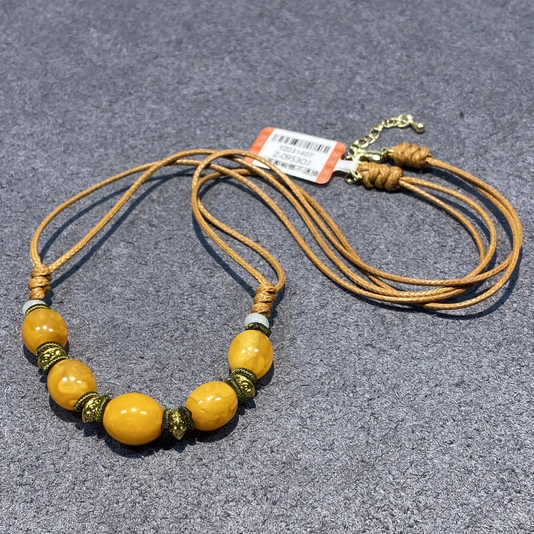 【七七八珠宝】花蜡枣珠项链10-11mm