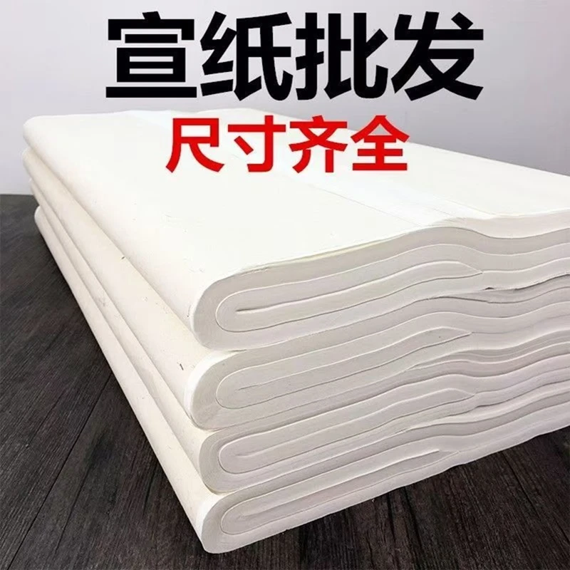 加厚四尺六尺宣纸书写作画练习创作生宣熟宣半生熟毛笔字书法画画