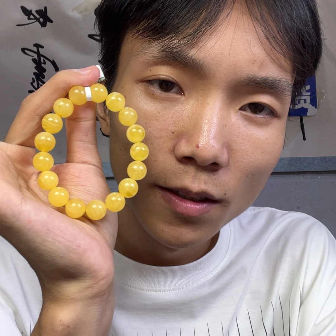 蜜蜡颈饰未镶嵌多样性老黄蜡蜜蜡卡12货头