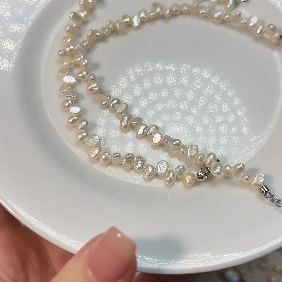 银S925镶嵌天然淡水珍珠设计款淡水珍珠