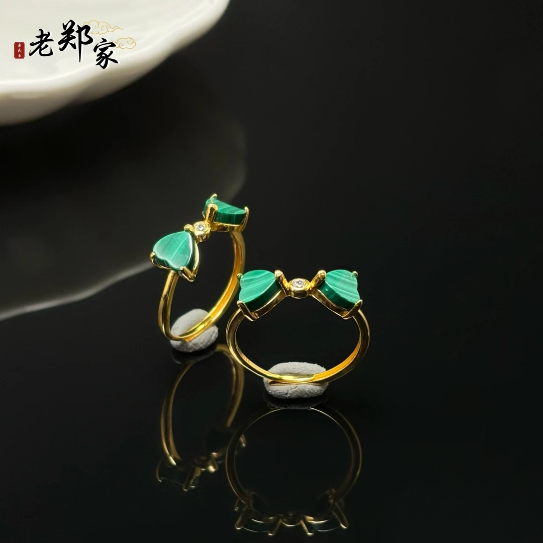 【老郑家】925银孔雀石戒指 多样性发一件 LX192