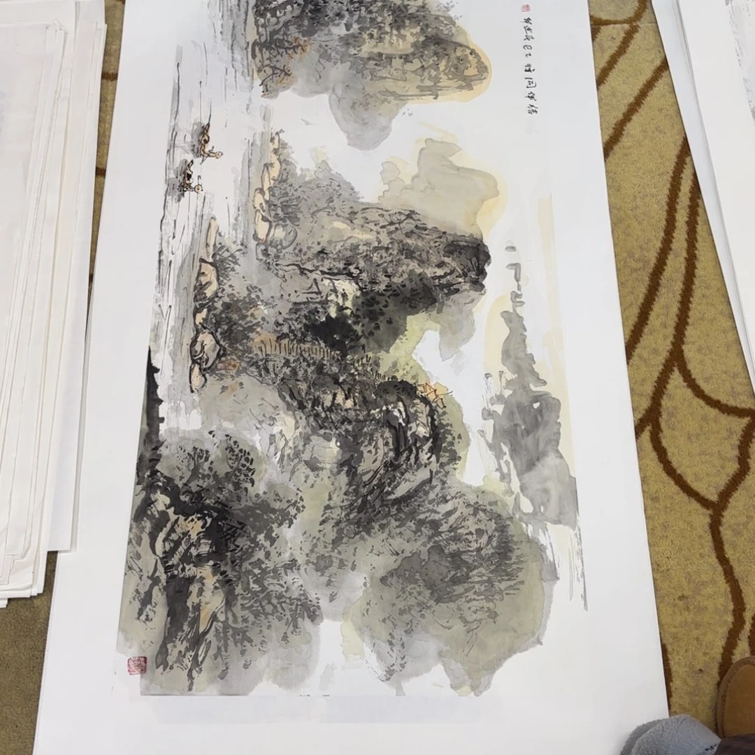 国画贾述轩三尺艺