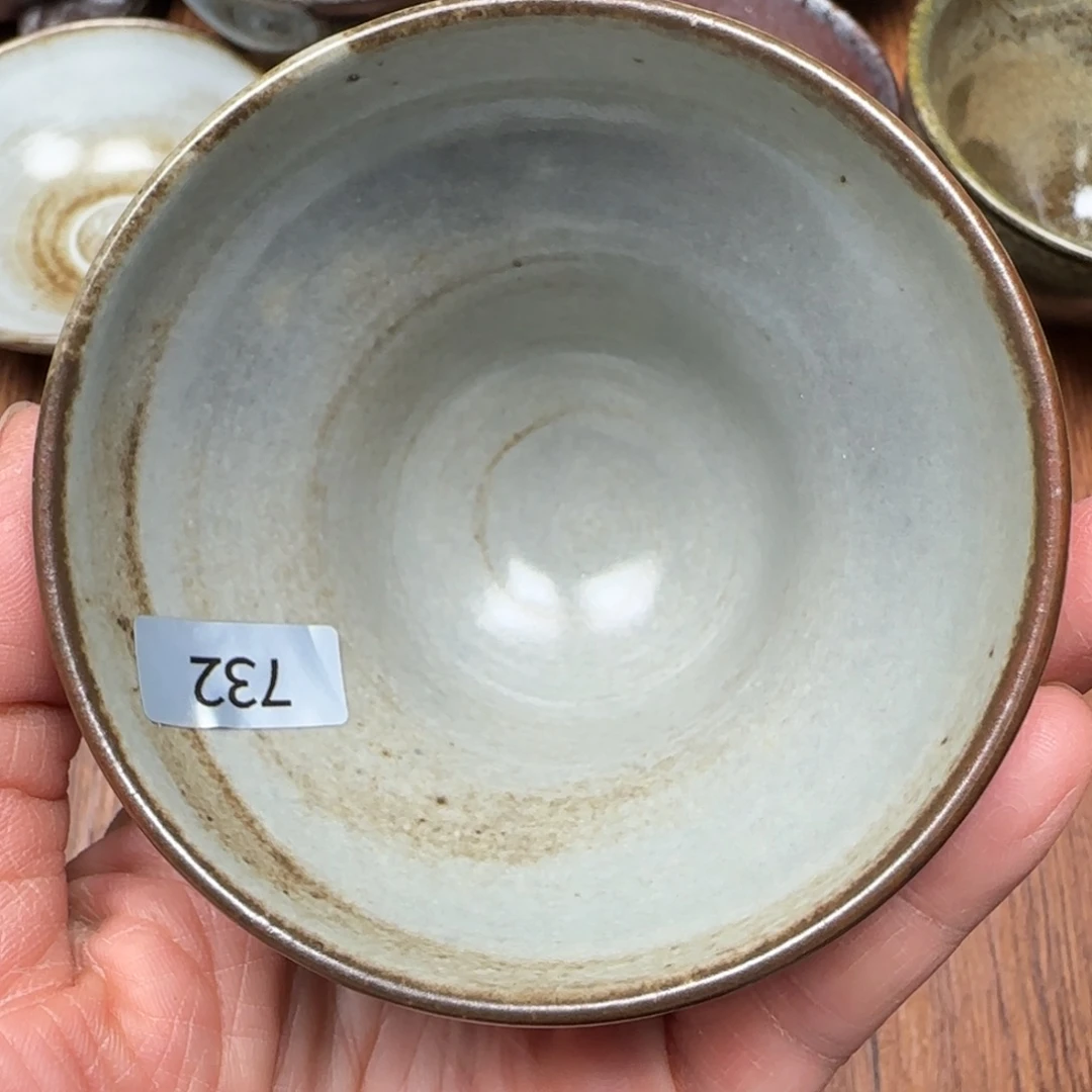 柴烧建盏茶盏茶杯732