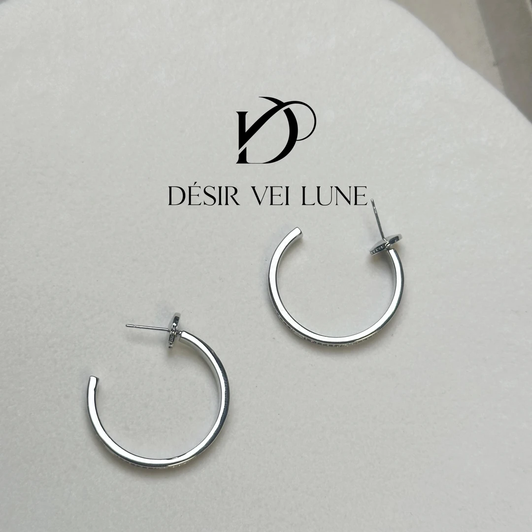 铜合金合成锆石耳饰 耳钉百搭女士简约6322