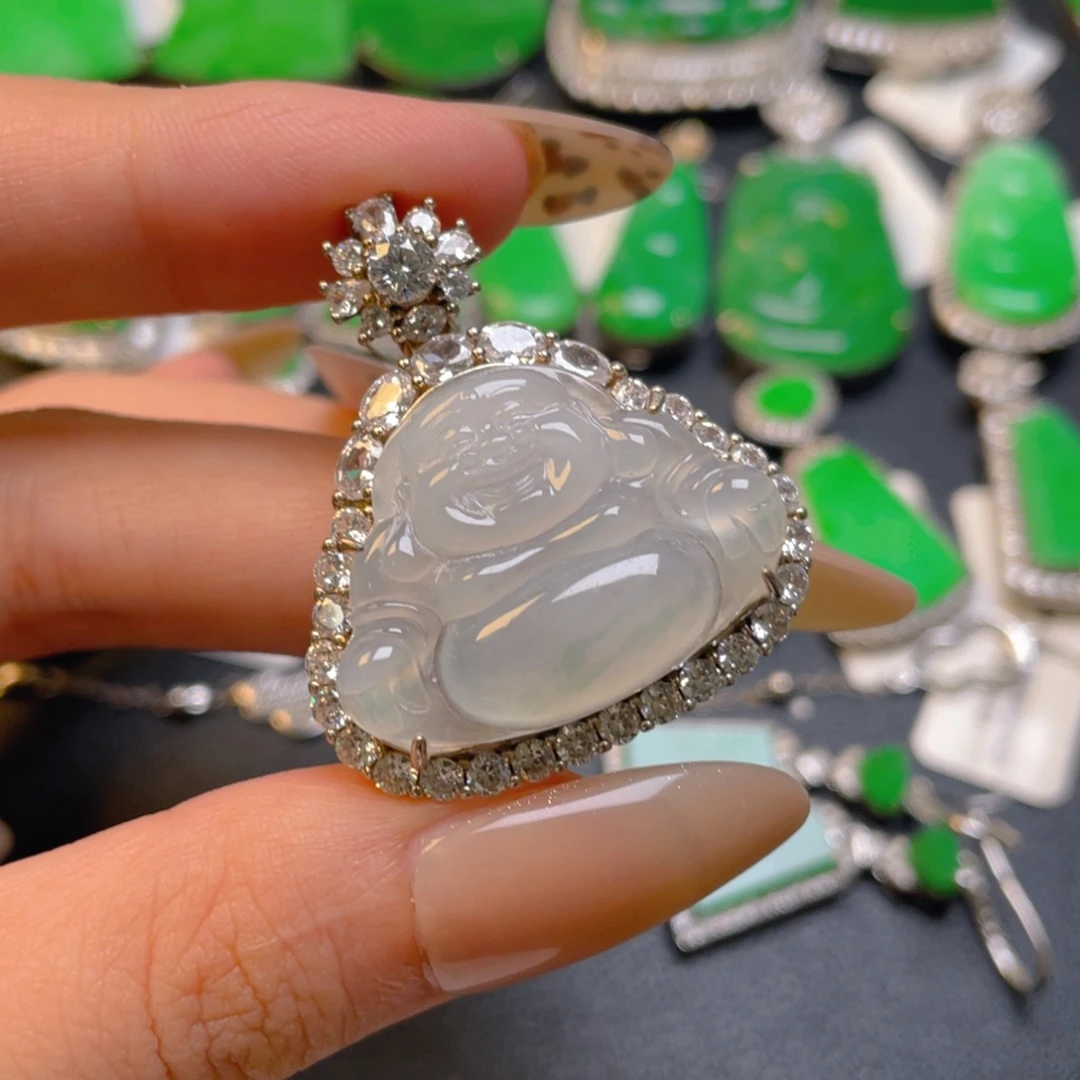 翡翠银S925镶嵌颈饰