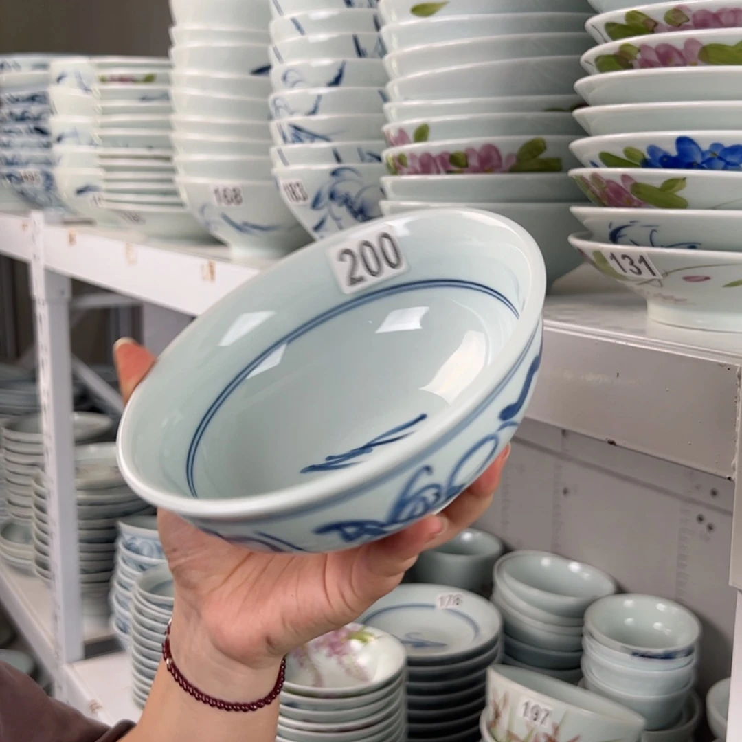 中瑕山茶花6.5寸高足碗（单只装）