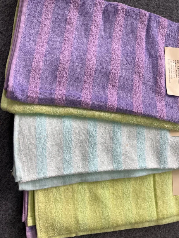 小华约30*72竹棉彩条面巾 毛巾 发6条（微瑕小勾线）