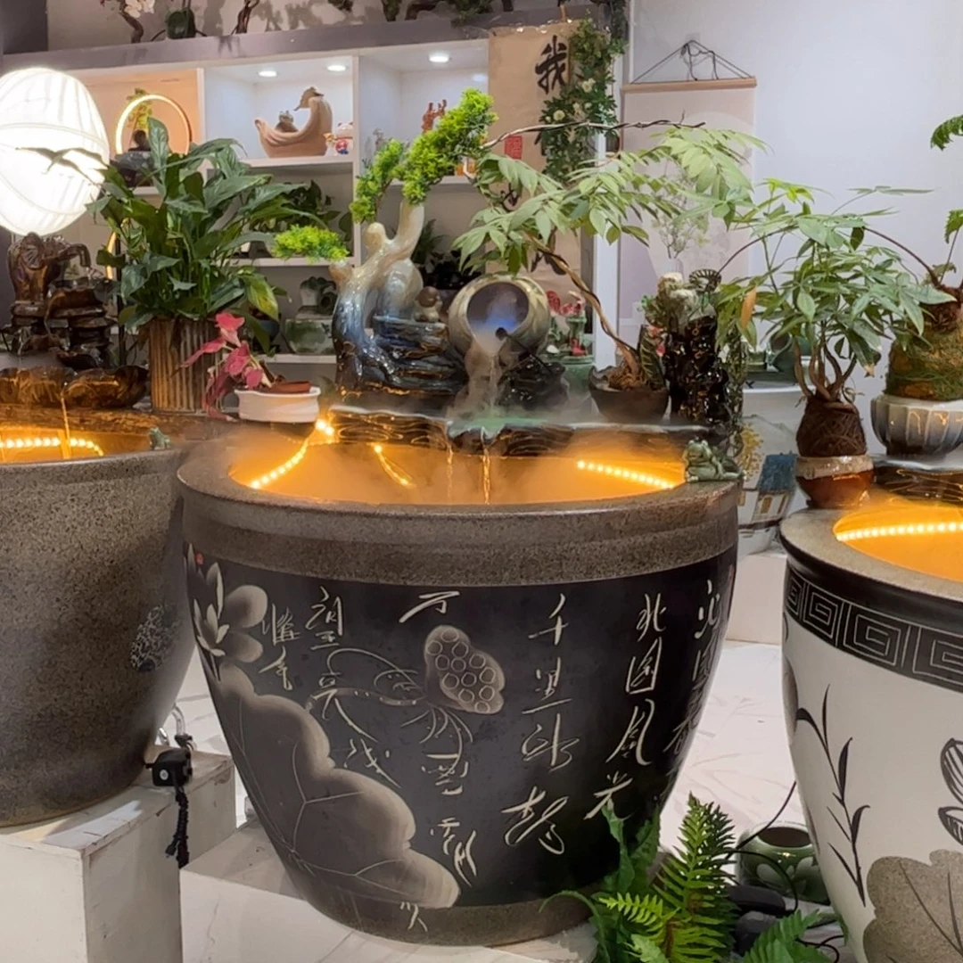 陶瓷景德镇陶瓷流水摆件