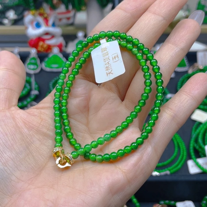 翡翠未镶嵌颈饰锁骨链4