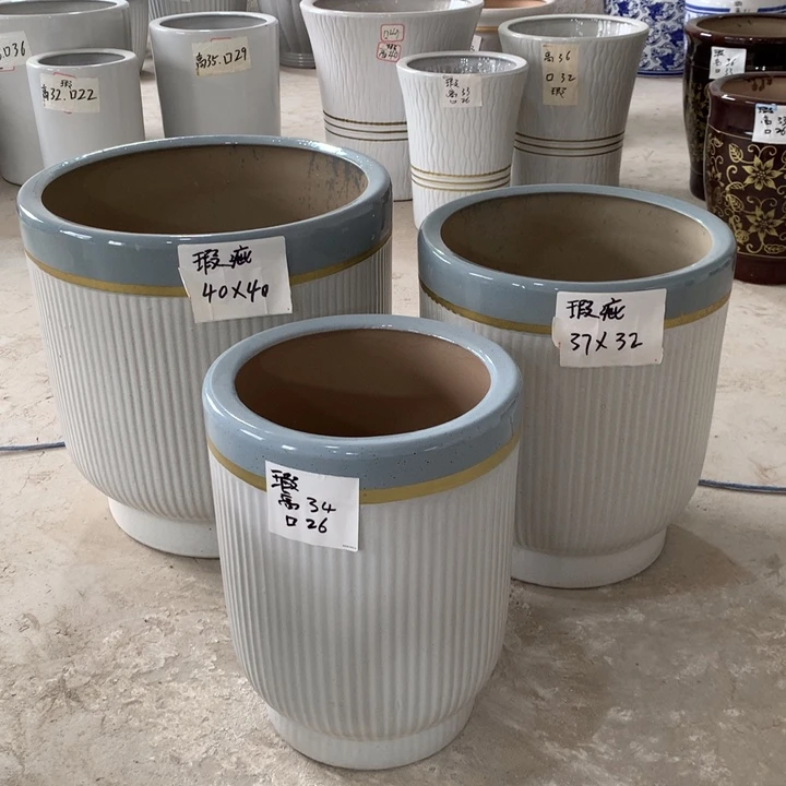【闪购商品】高温陶瓷花盆默认瑕疵