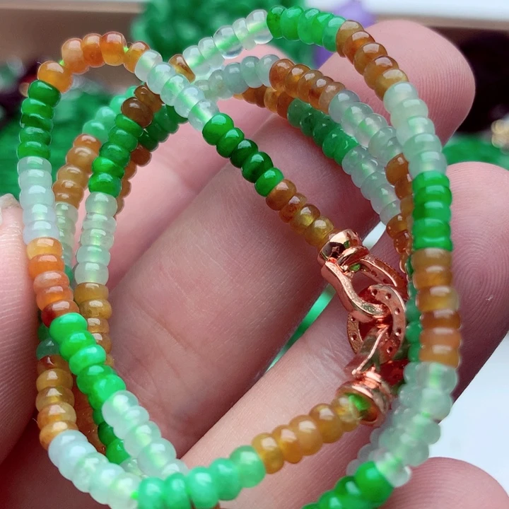 翡翠未镶嵌毛衣链