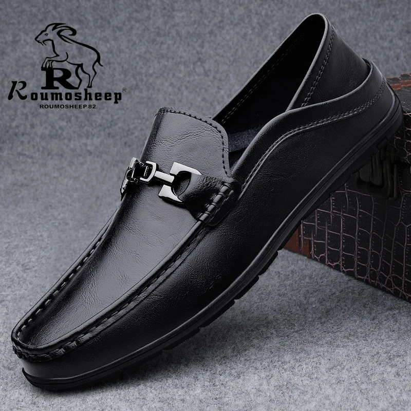 2025春季男士豆豆鞋软皮软底时尚百搭驾车鞋夏季透气鞋子男一脚蹬