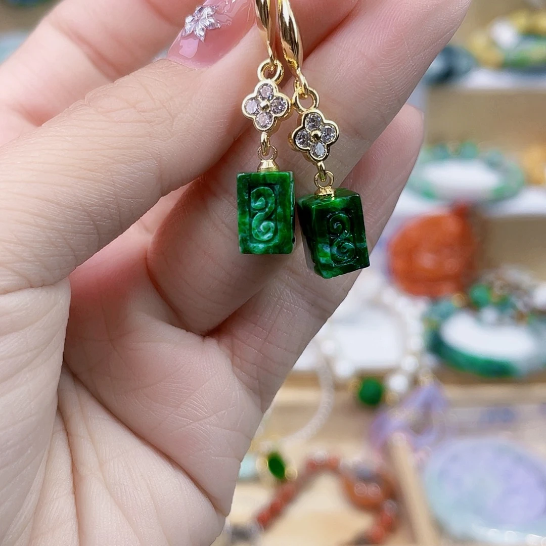 翡翠未镶嵌手链耳坠