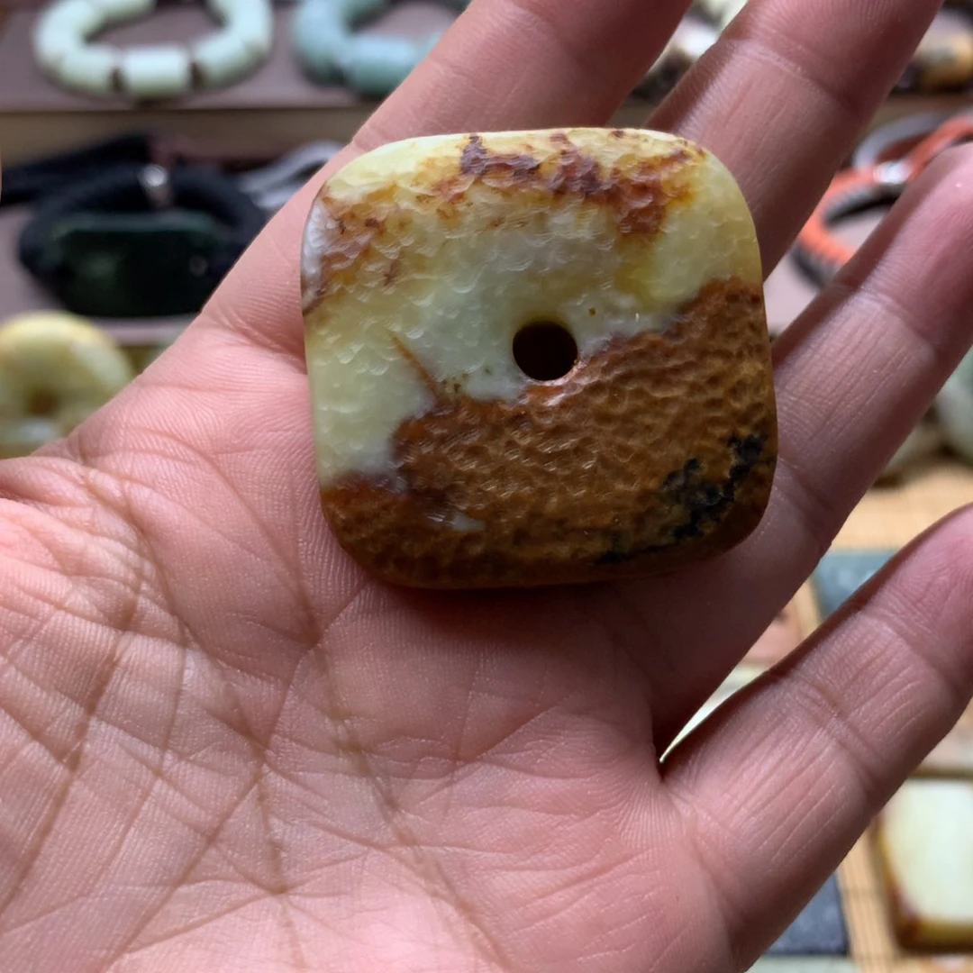 用***0蛇纹石玉合金颈饰