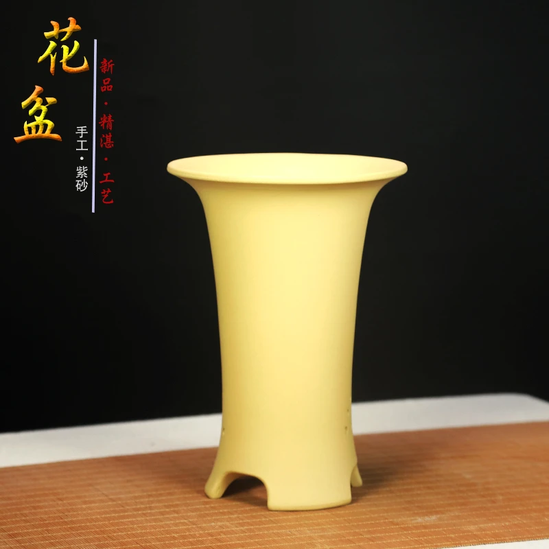 厂家直销紫砂花盆花盆专用兰花盆大号多肉盆陶瓷花盆透气