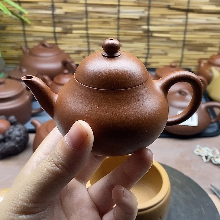 茶壶紫砂红卫小红泥梨型紫砂壶
