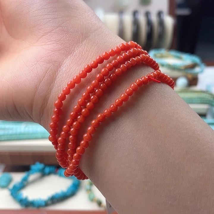 南红玛瑙未镶嵌手链