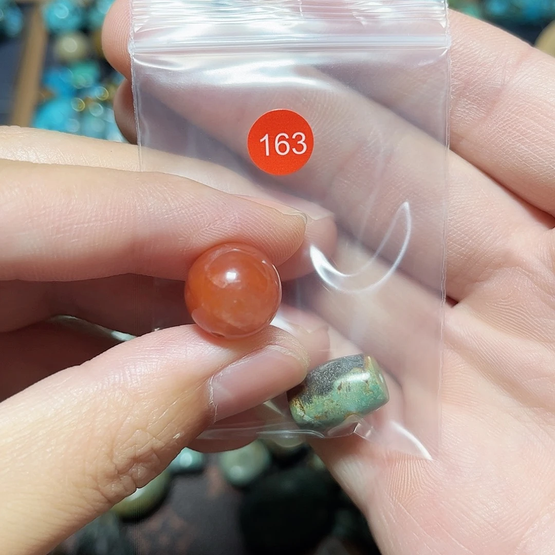 粉***呀玛瑙/玉髓未镶嵌圆珠桶珠老型手串！！