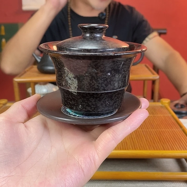 冰碛岩竹影冲泡盖碗120cc